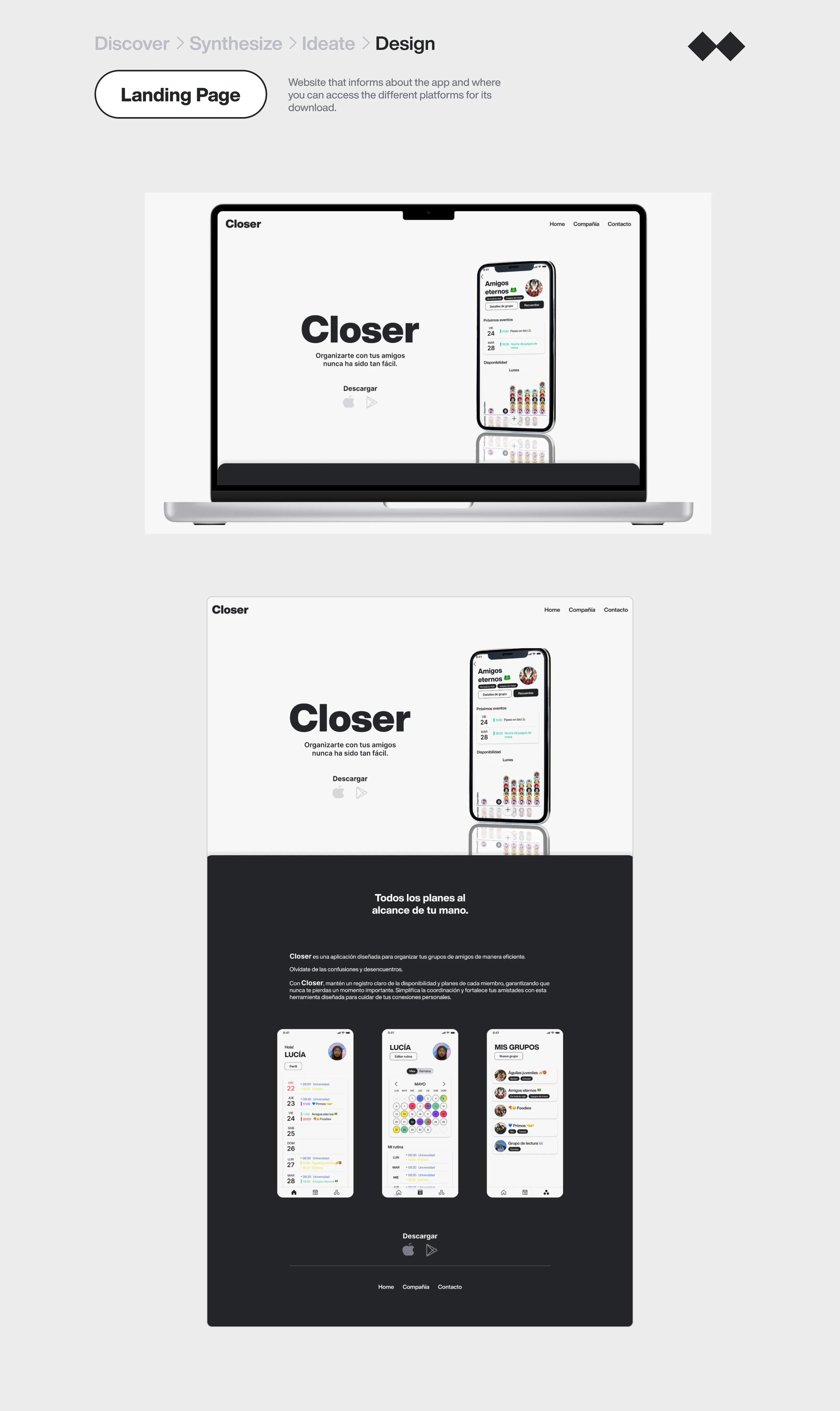 Landing page