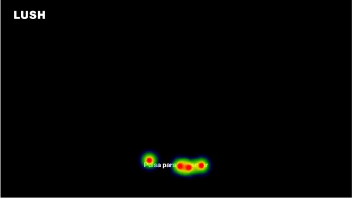 First screen of the prototype with heatmap.